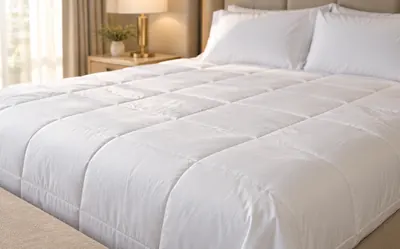 Quilted hotel comforter