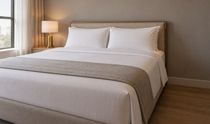 Folded wholesale hotel sheets